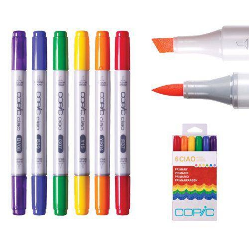Copic Ciao Marker Set Primary Pack of 6