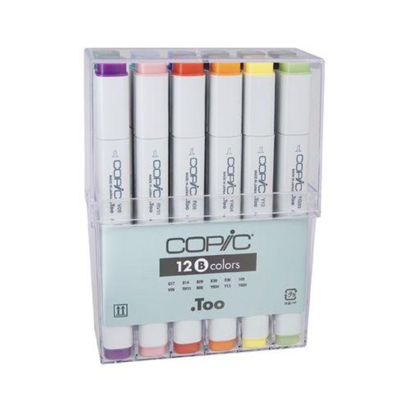 Copic Classic Marker Basic Colours Pack of 12