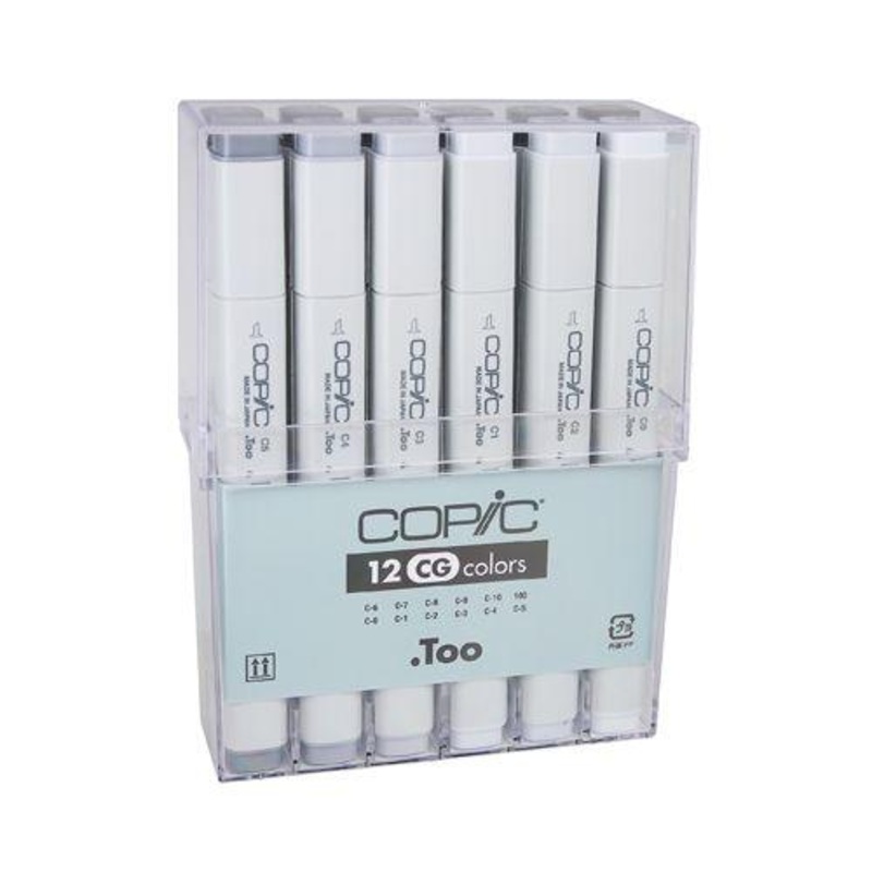 Copic Classic Marker Cool Greys Pack of 12