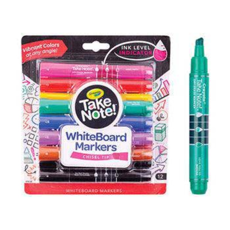 Crayola Whiteboard Markers Chisel Pack of 12