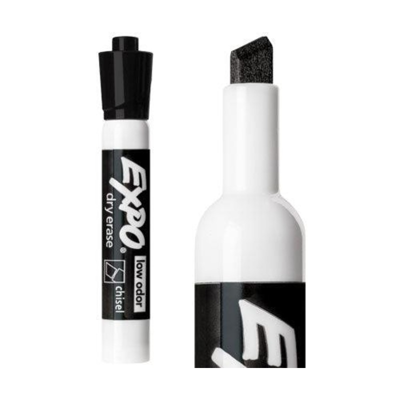 Sharpie/Expo Whiteboard Markers Chisel Black Pack of 12