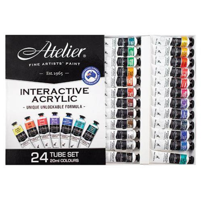 Atelier Acrylic Paint Set 20mL Pack of 24