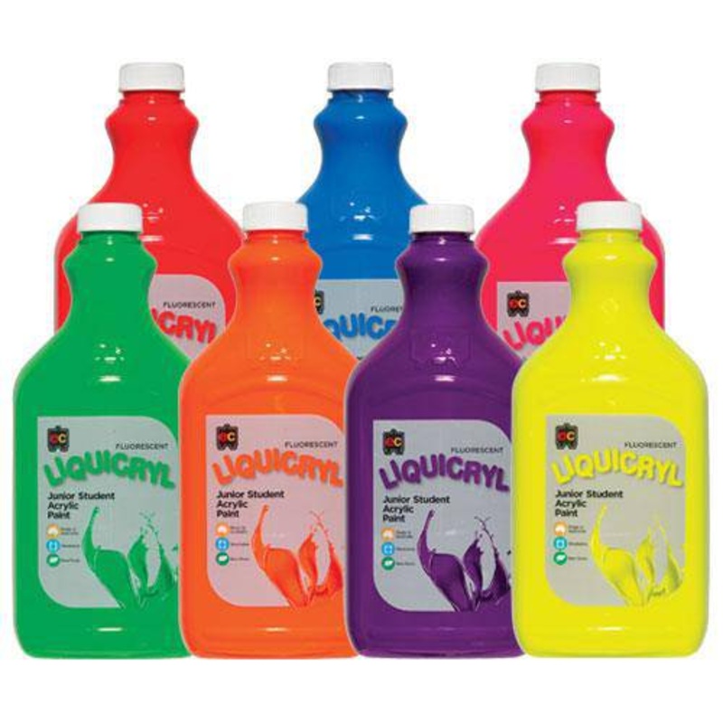 EC Liquicryl Paint 2L Fluorescent Pack of 7