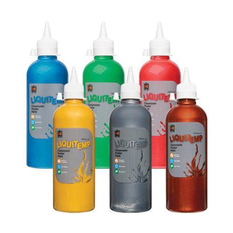EC Liquitemp Paint 500mL Metallic Pack of 6