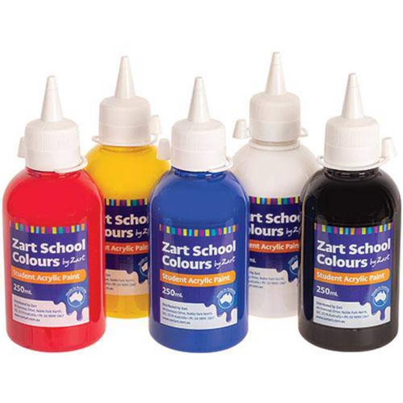 School Colours Acrylic Paint Kit 5 x 250mL