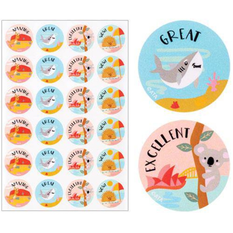 Australiana Merit Stickers Pack of 96