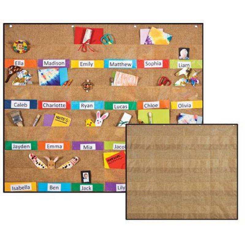 Hessian Wall Storage Pockets 120 x 102cm