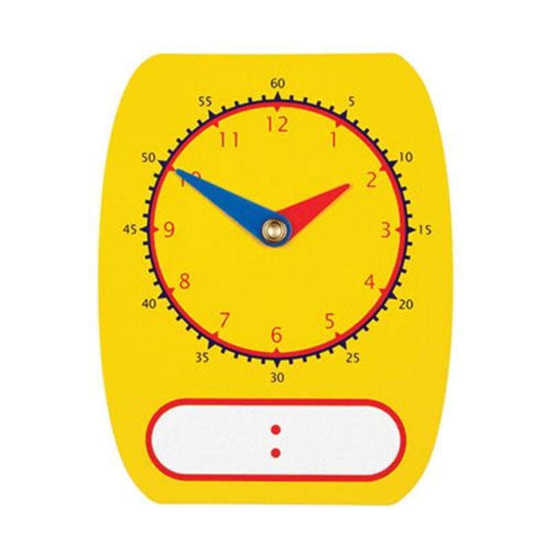 Clock Dial Digital/Analog Write On/Wipe Off 5 Pieces