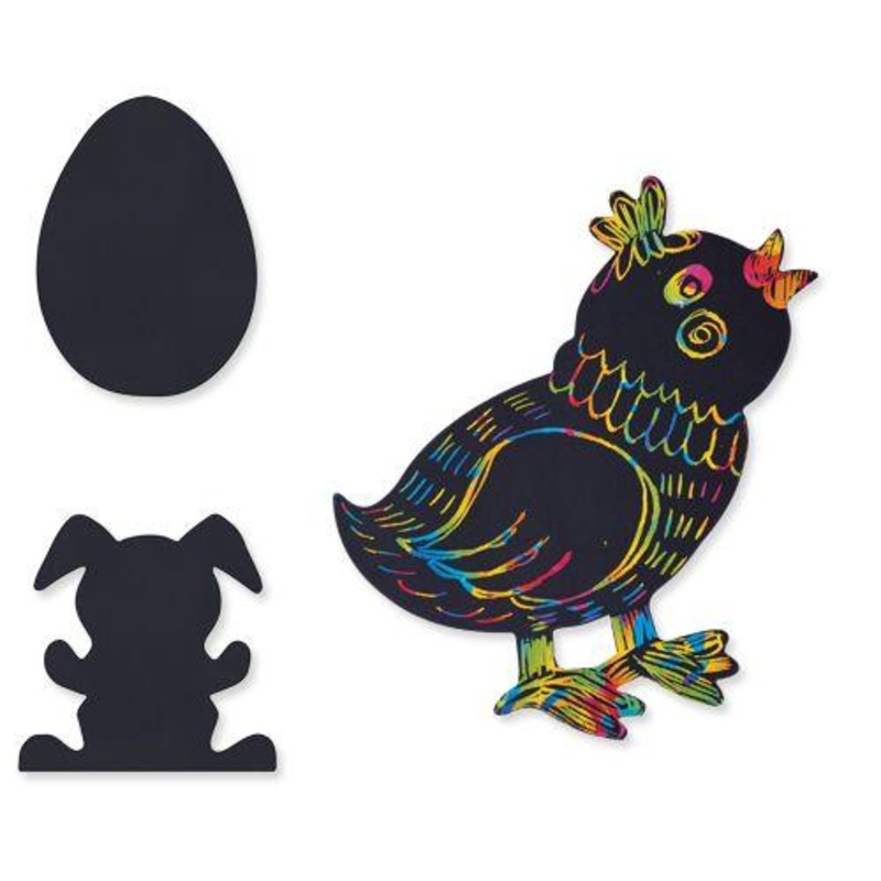 Scratch Easter Shapes Pack of 30