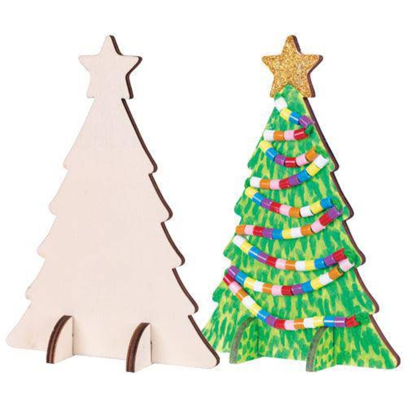 Wooden Standing Tree Pack of 10