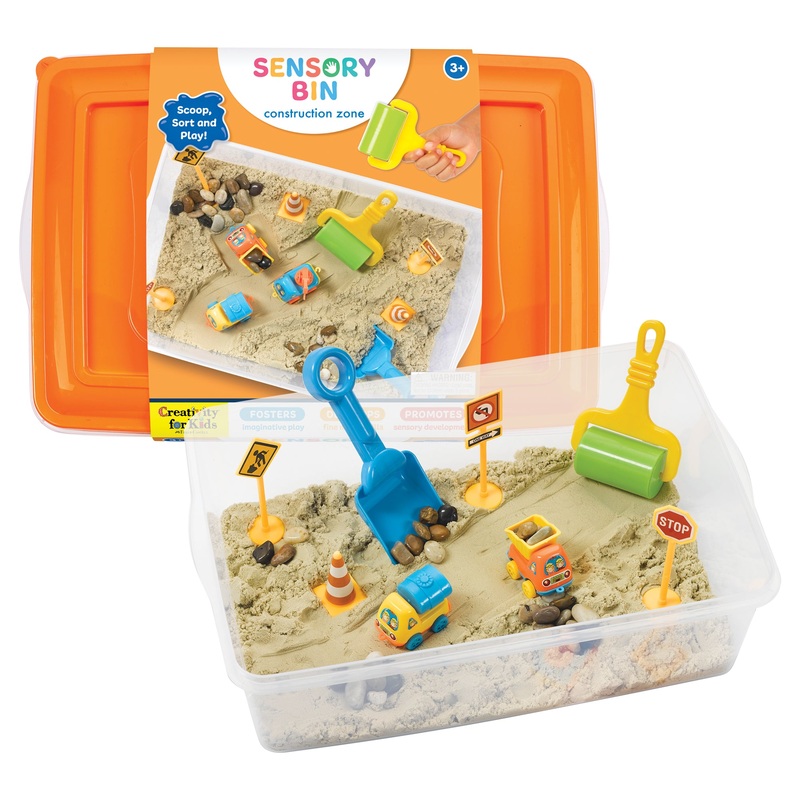 Creativity for Kids Sensory Bin – Construction Zone