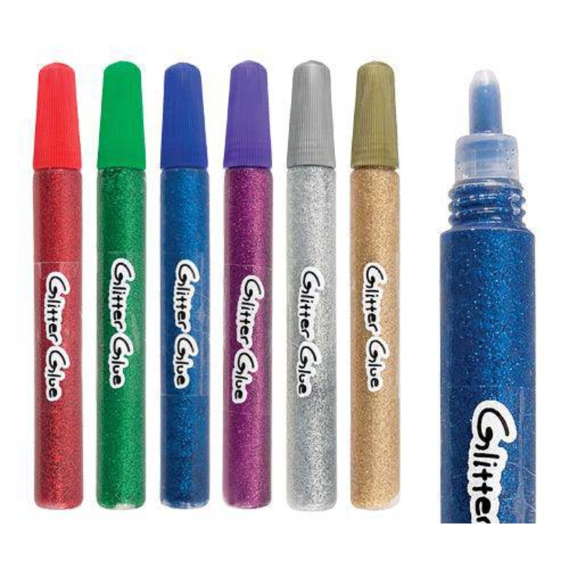 Glitter Glue Pens Pack of 6