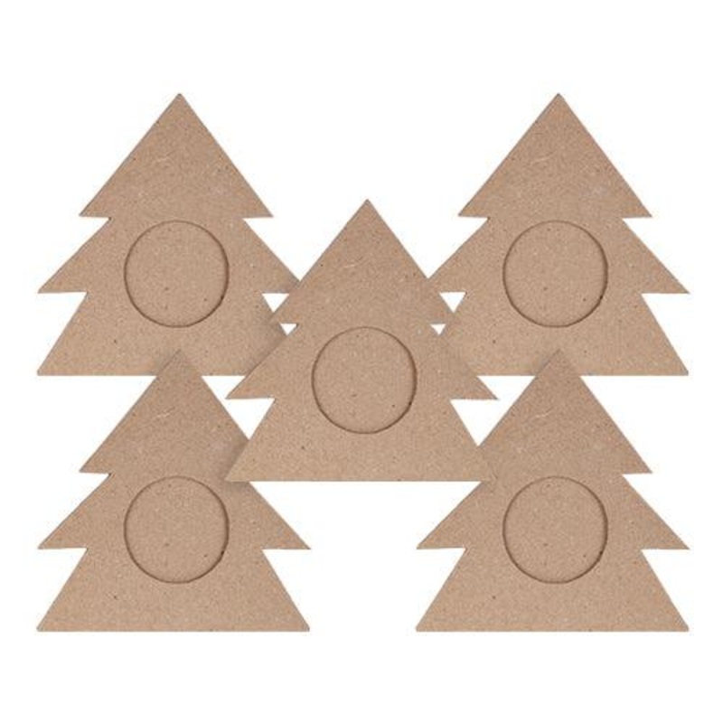 Papier-mache Tree Photo Frame 13cm Pack of 5