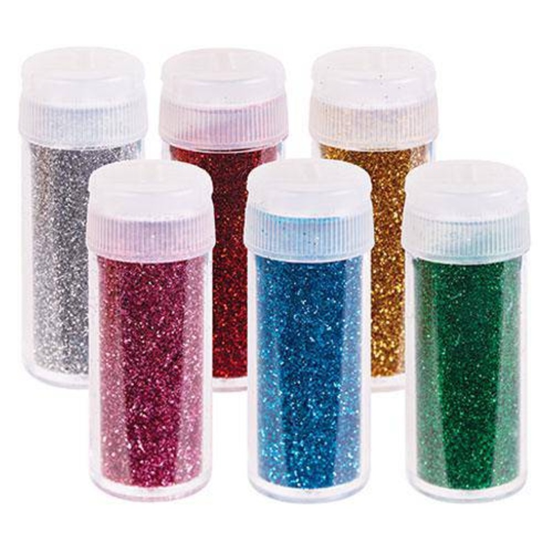 Bio Glitter Coloured Mini Shakers Pack of 6