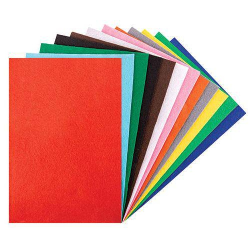 Felt Acrylic Coloured A4 Value Pack of 48