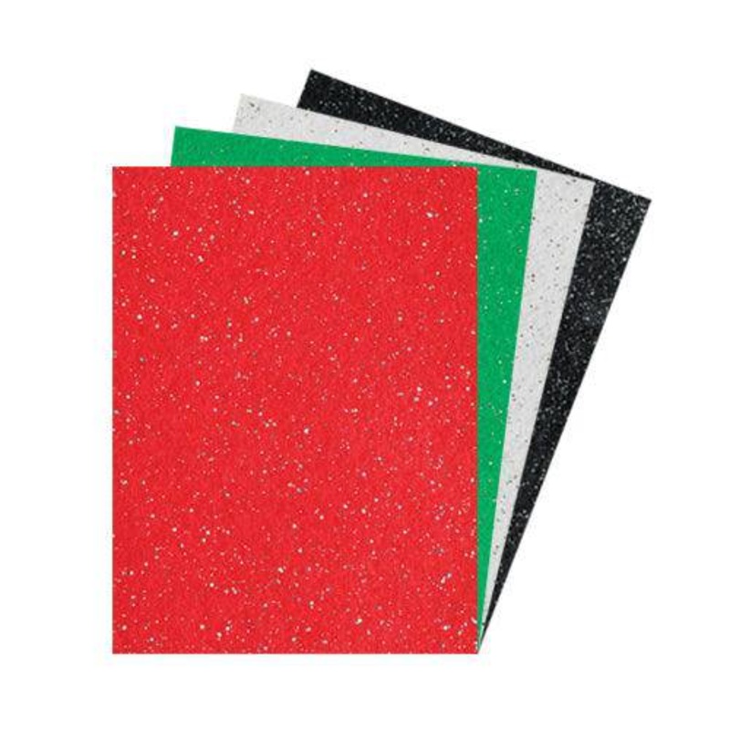 Felt Sheets Glitter Christmas A4 Pack of 10