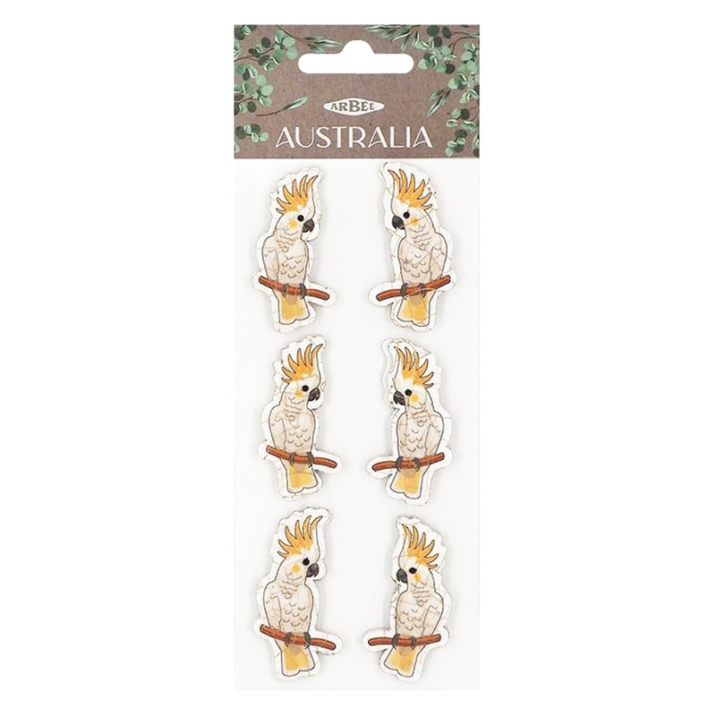 3D Stickers Australian Birds – Cocky