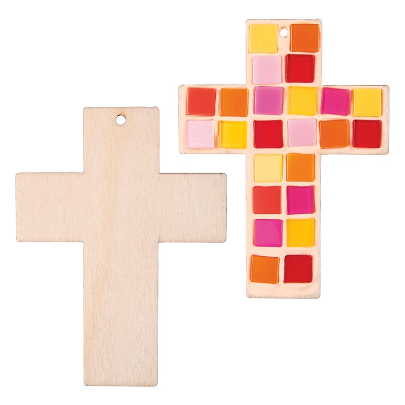 DIY Wooden Cross Decoration Pack of 20