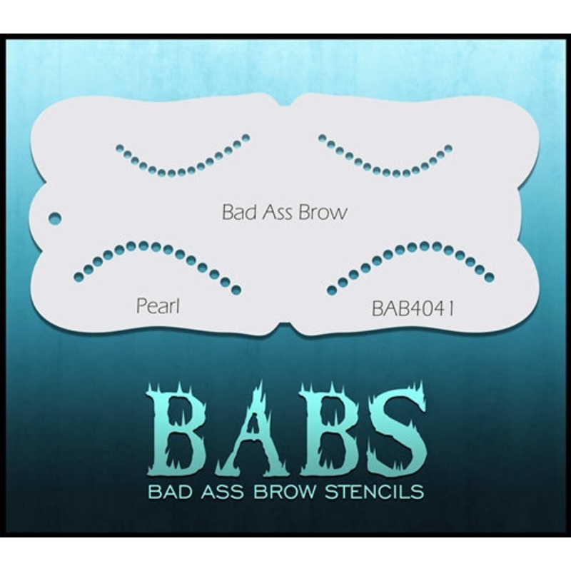 Bad Ass Brows 4041 – Eye Brows Face Painting Stencil – Pearls