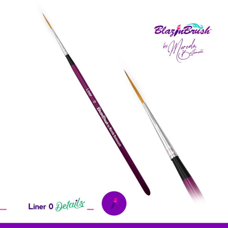 Blazin Face Painting Brush by Marcela Bustamante | LINER #0 – DETAILS COLLECTION