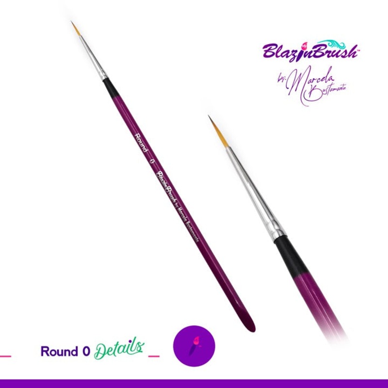 Blazin Face Painting Brush by Marcela Bustamante | Round #0 – DETAILS COLLECTION