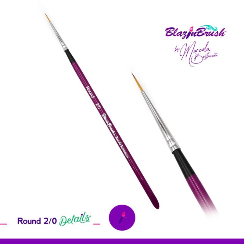 Blazin Face Painting Brush by Marcela Bustamante | Round 2/0 – DETAILS COLLECTION