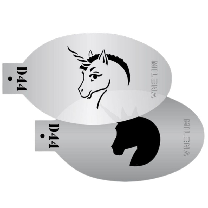 MILENA STENCILS | Face Painting Stencil –  (Buff Unicorn Set)  D44