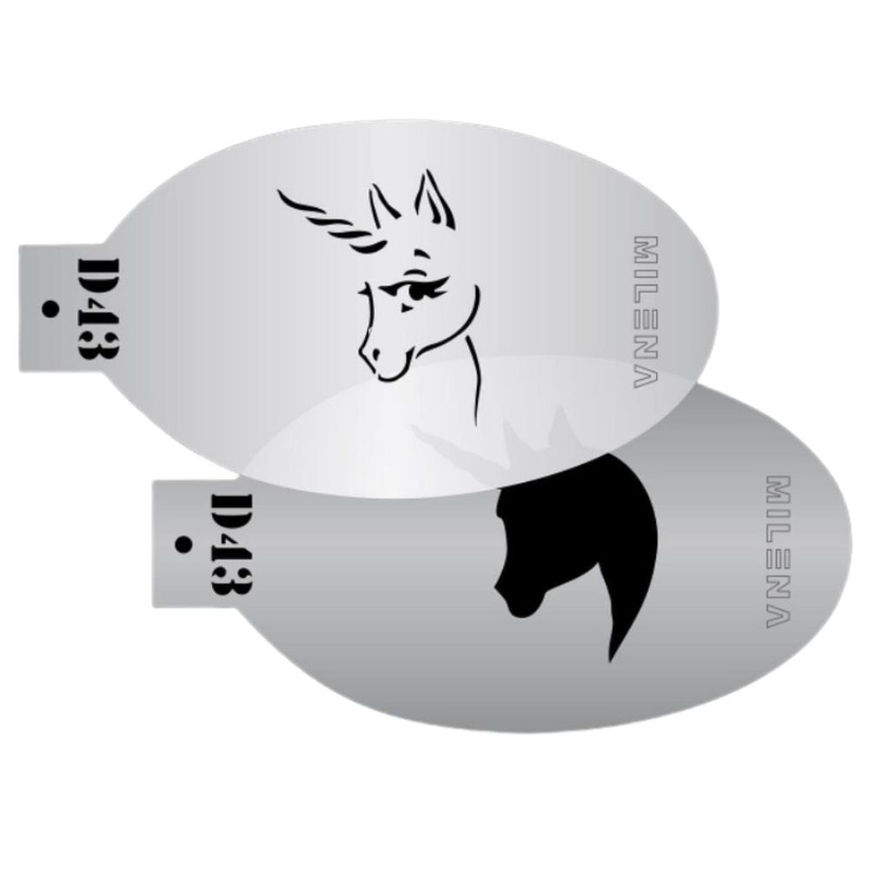 MILENA STENCILS | Face Painting Stencil –  (Cute Unicorn Set)  D43