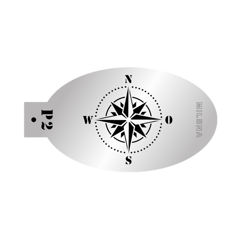 MILENA STENCILS | Face Painting Stencil –  (East German Compass Rose)  P2