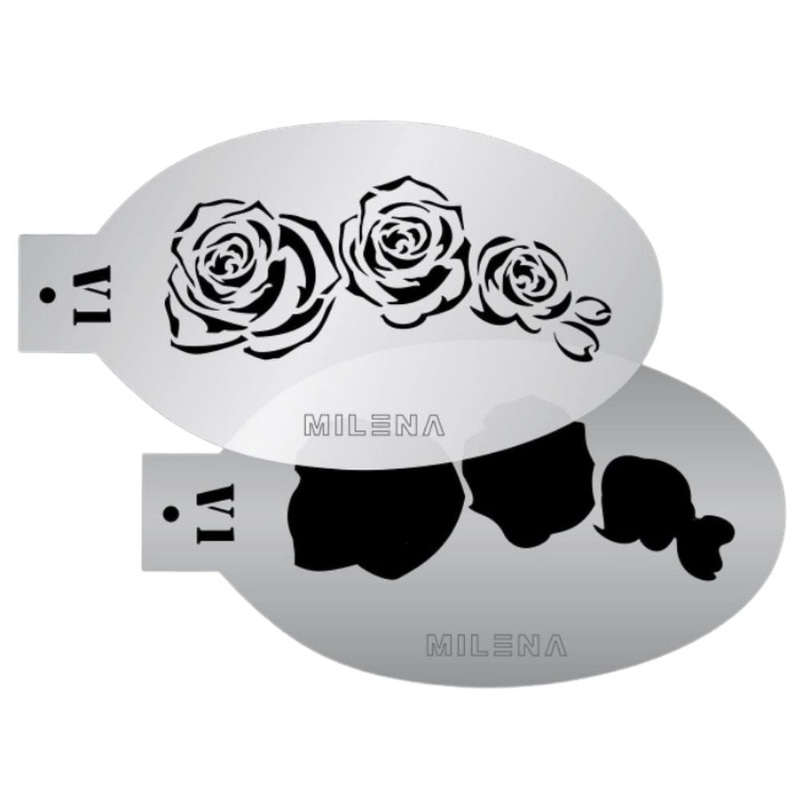 MILENA STENCILS | Face Painting Stencil –  (Pretty Rose Wrap Set)  V1