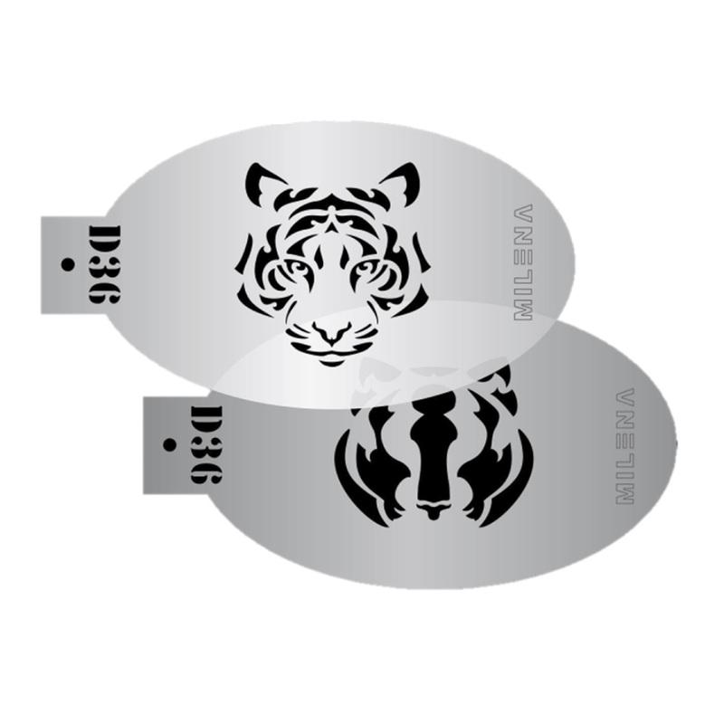 MILENA STENCILS | Face Painting Stencils –  (Tiger)  D36