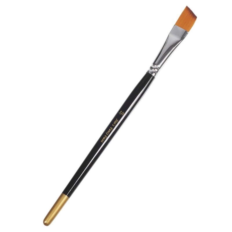 Nat’s Fancy Faces | Face Painting Brush -Gold Edition 5/8  Long Angle
