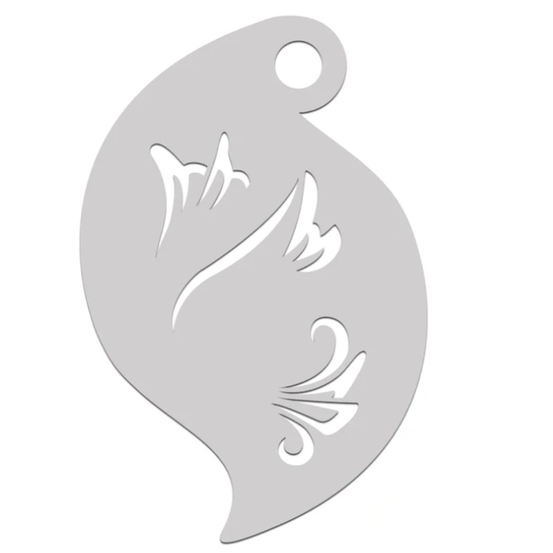Ooh! Face Painting Stencil | Butterfly Wing Brushstrokes (R12)