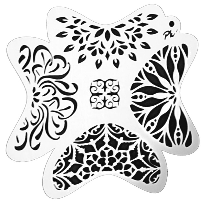 PK | FRISBEE Face Painting Stencil | New Mylar – Delicate Crowns – C4