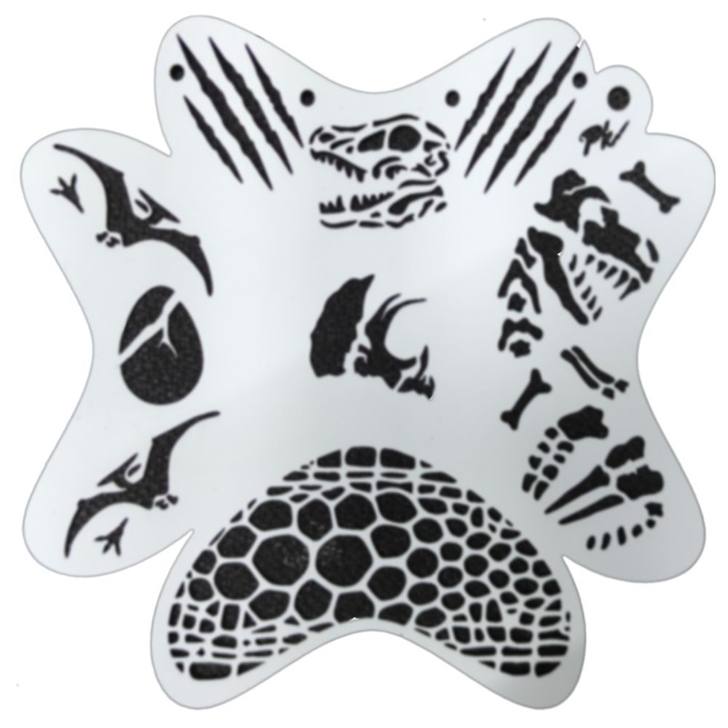 PK | FRISBEE Face Painting Stencil | NEW Mylar – Dinosaurs – B5