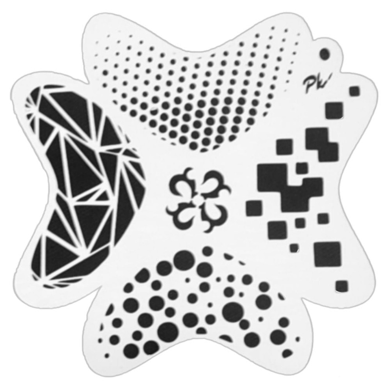 PK | FRISBEE Face Painting Stencil | New Mylar – Graffiti Textures – D3