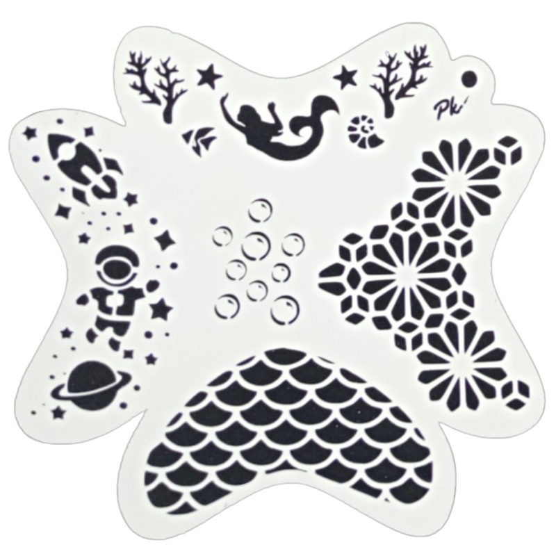 PK | FRISBEE Face Painting Stencil – New Mylar – Mermaids and Space – A2
