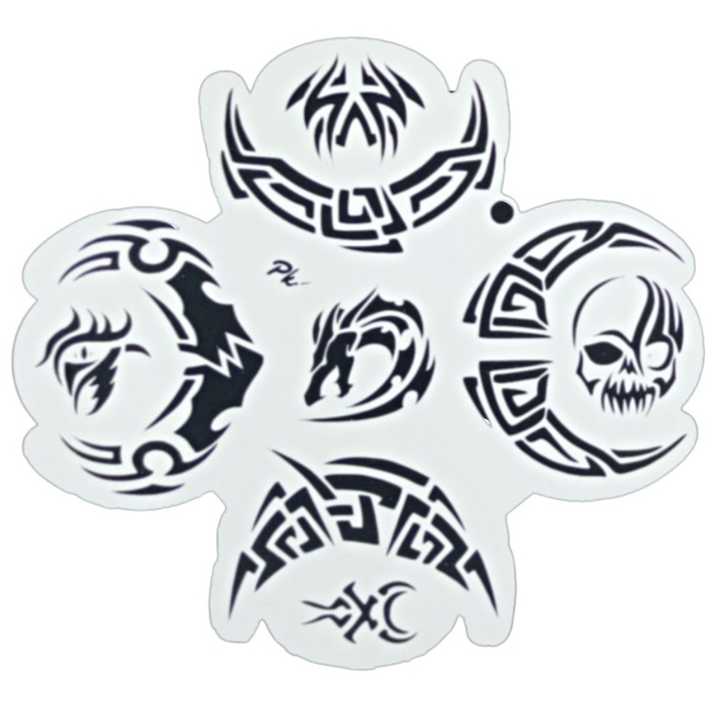 PK | FRISBEE Face Painting Stencil | New Mylar – Tribal Designs – C2
