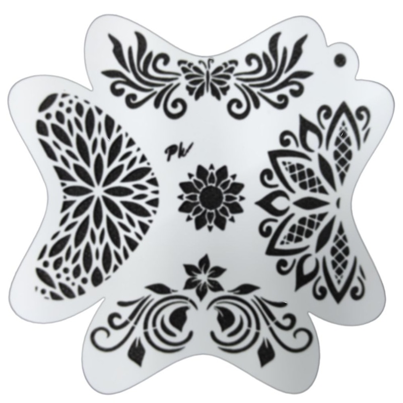 PK | FRISBEE Face Painting Stencil |  New Mylar – Whimsical Crowns – A8