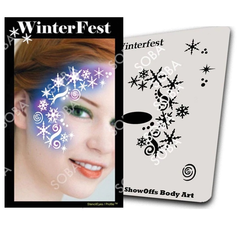 Stencil Eyes / Profiles – Face Painting Stencil – Winterfest