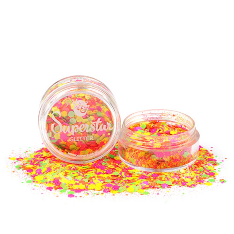Superstar | LOOSE Chunky Glitter – FLUORESCENT MIX (8ml Jar)