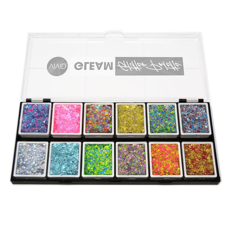 VIVID Glitter | GLEAM Glitter Cream |   LET’S PARTY – 12 Color PALETTE (96gr)