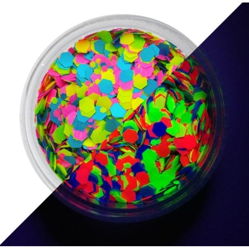 VIVID Glitter | Loose Chunky Hair and Body Glitter | UV Candy Cosmos (BIG 30gr)