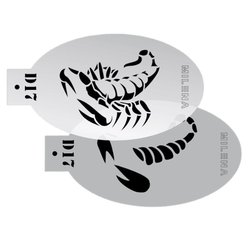 MILENA STENCILS | Face Painting Stencil Set –  (Scorpion Set)  D17