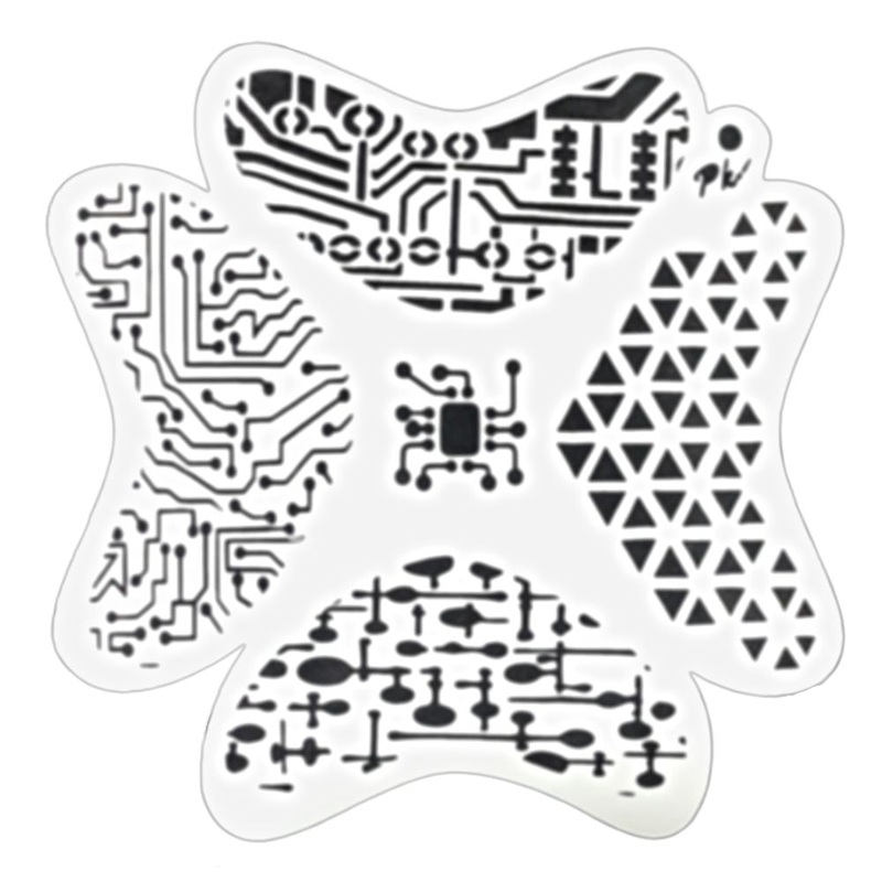 PK | FRISBEE Face Painting Stencil | New Mylar – Robotic Cyborg – E3