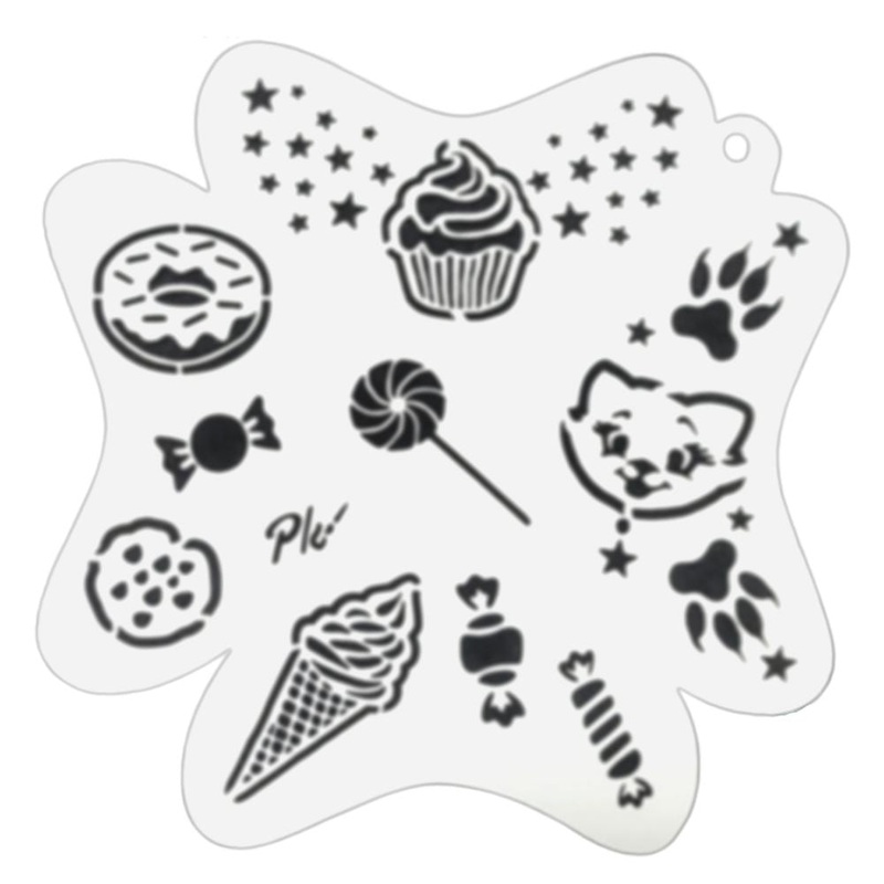 PK | FRISBEE Face Painting Stencil | NEW Mylar – Sweets and Kitten Crown –  E2