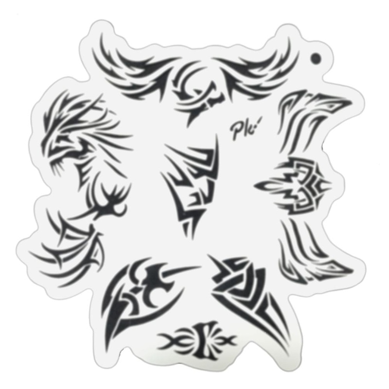 PK | FRISBEE Face Painting Stencil | NEW Mylar – Tribal Details –  E4