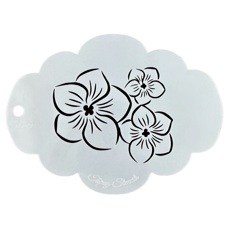 Topaz Stencils | Face Painting Stencil – African Violets (0592)
