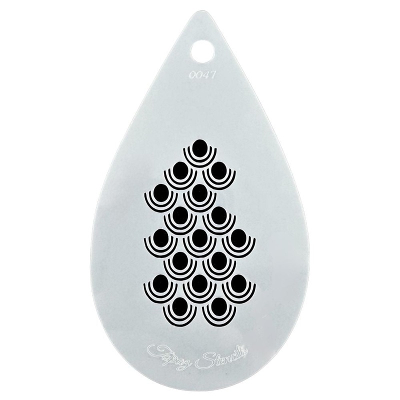 Topaz Stencils | Face Painting Stencil – Circular Scales (0047)