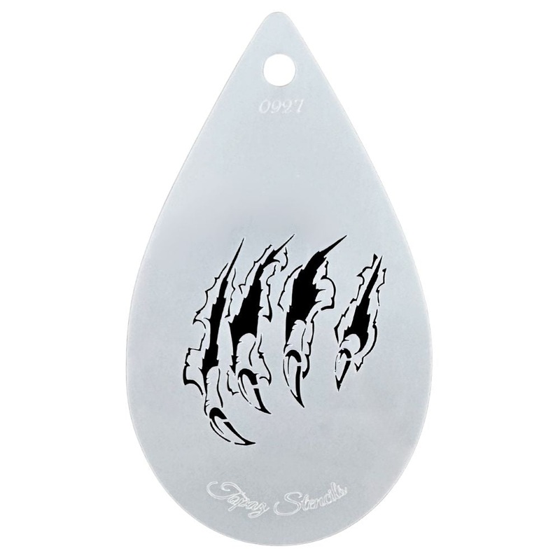 Topaz Stencils | Face Painting Stencil – Claws (0927)